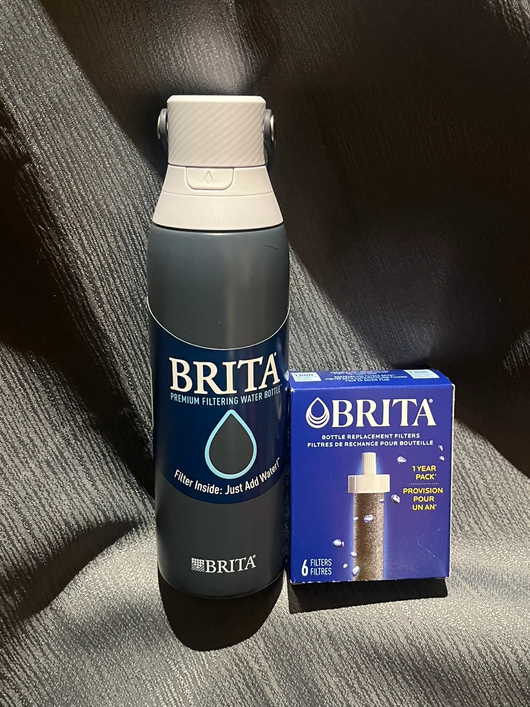 Brita Premium Filtering Water Bottle with 6 Replacement Filters