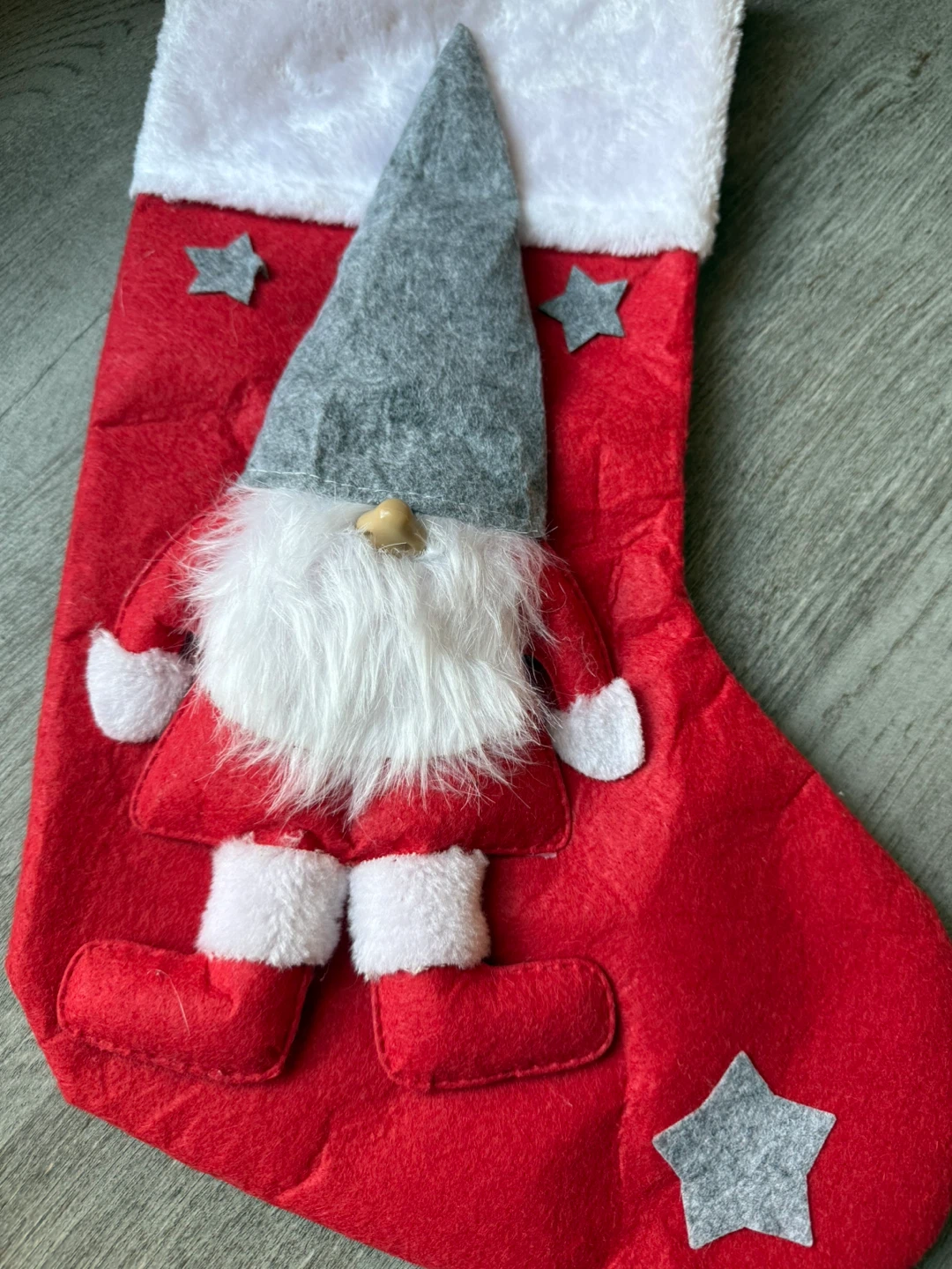 Christmas Stocking with Gnome Decoration - photo 2