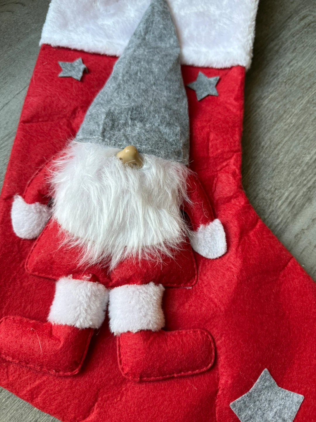Christmas Stocking with Gnome Decoration - photo 3