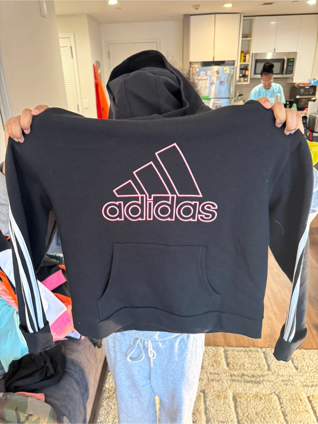 Adidas Black Hoodie and Pants Set - photo 3