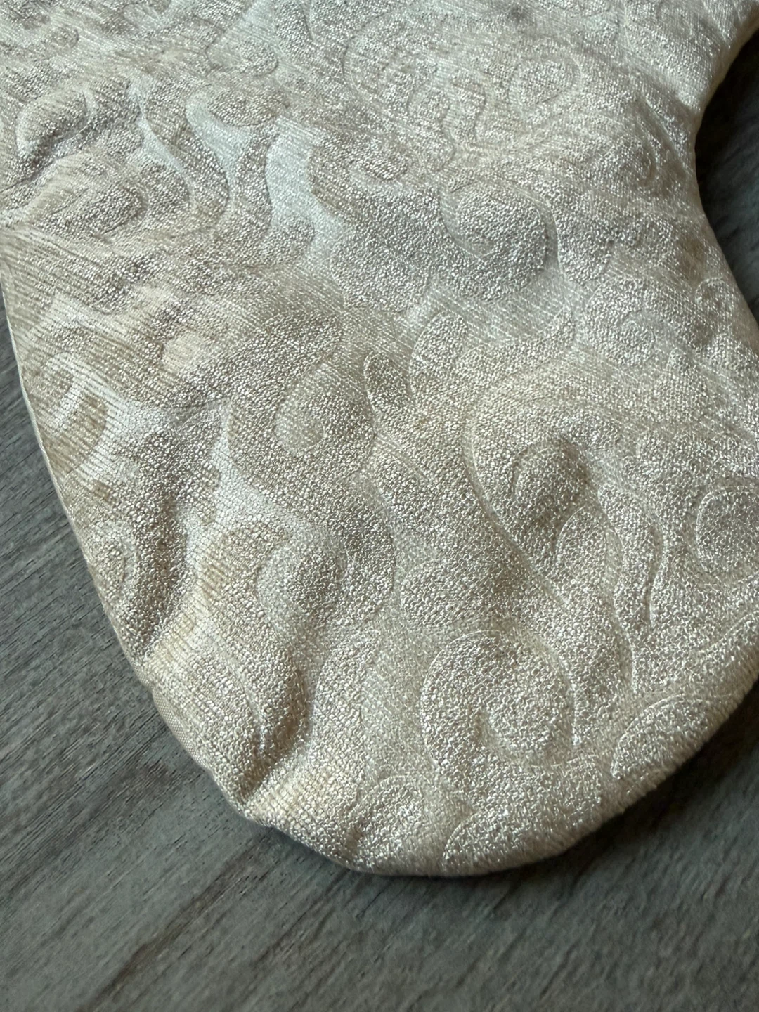 Champagne Damask Christmas Stocking - photo 5