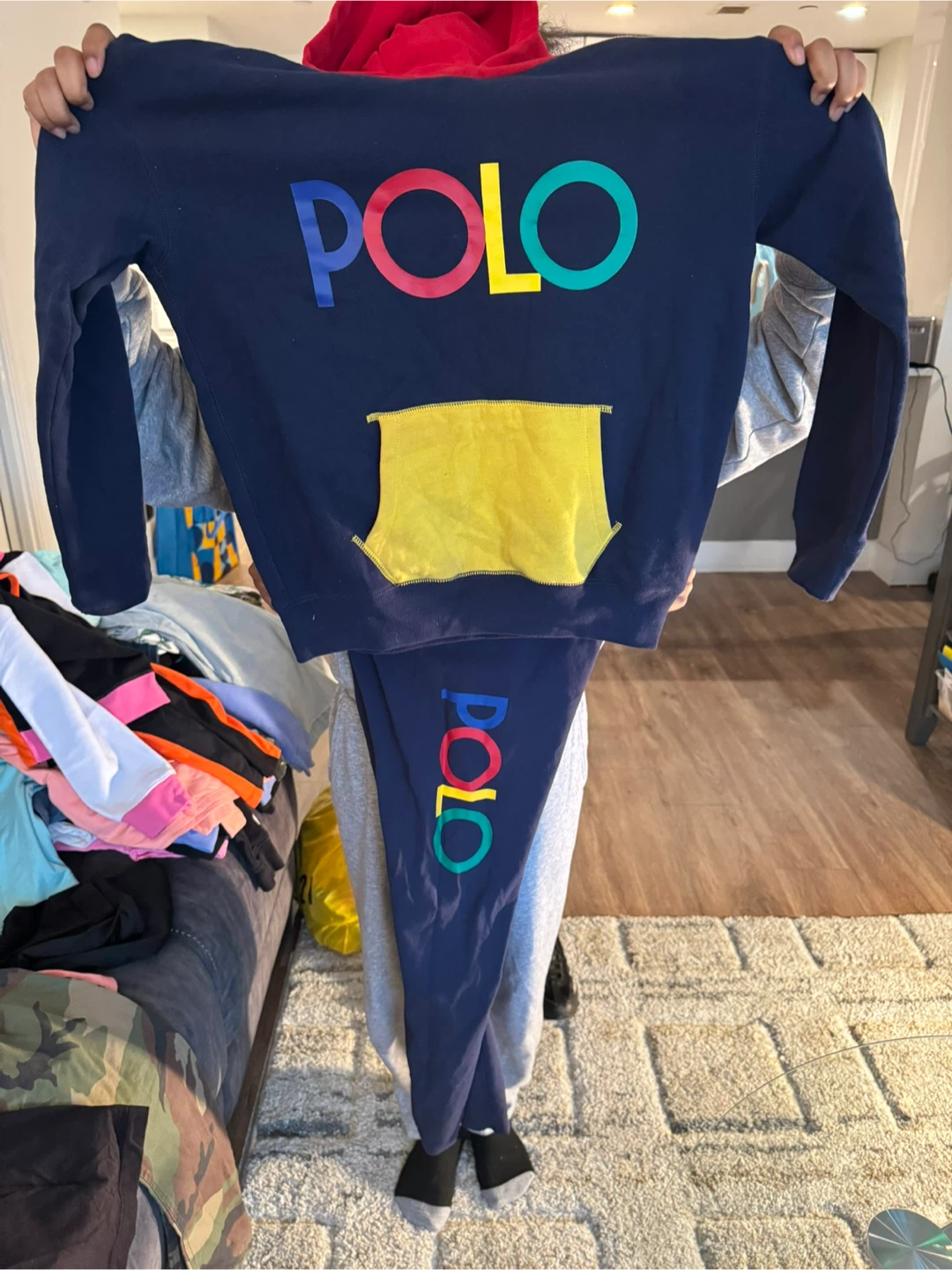 Polo Ralph Lauren Navy Blue Sweatshirt and Jogger Set - photo 3