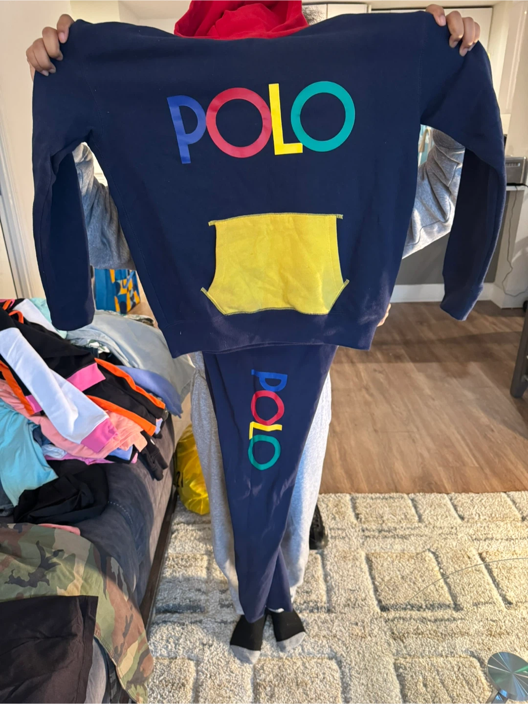 Polo Ralph Lauren Navy Blue Sweatshirt and Jogger Set - photo 4