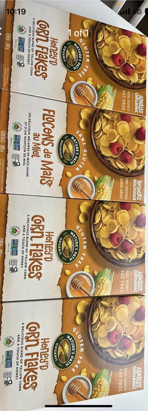 Nature's Path Honey'd Corn Flakes Cereal - 300g