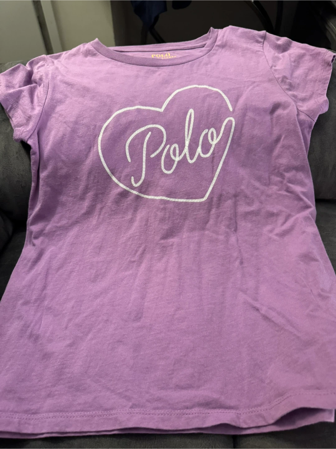 Polo Ralph Lauren Girls Heart Logo T-Shirt - Size XL/TG/EC (16) - photo 3