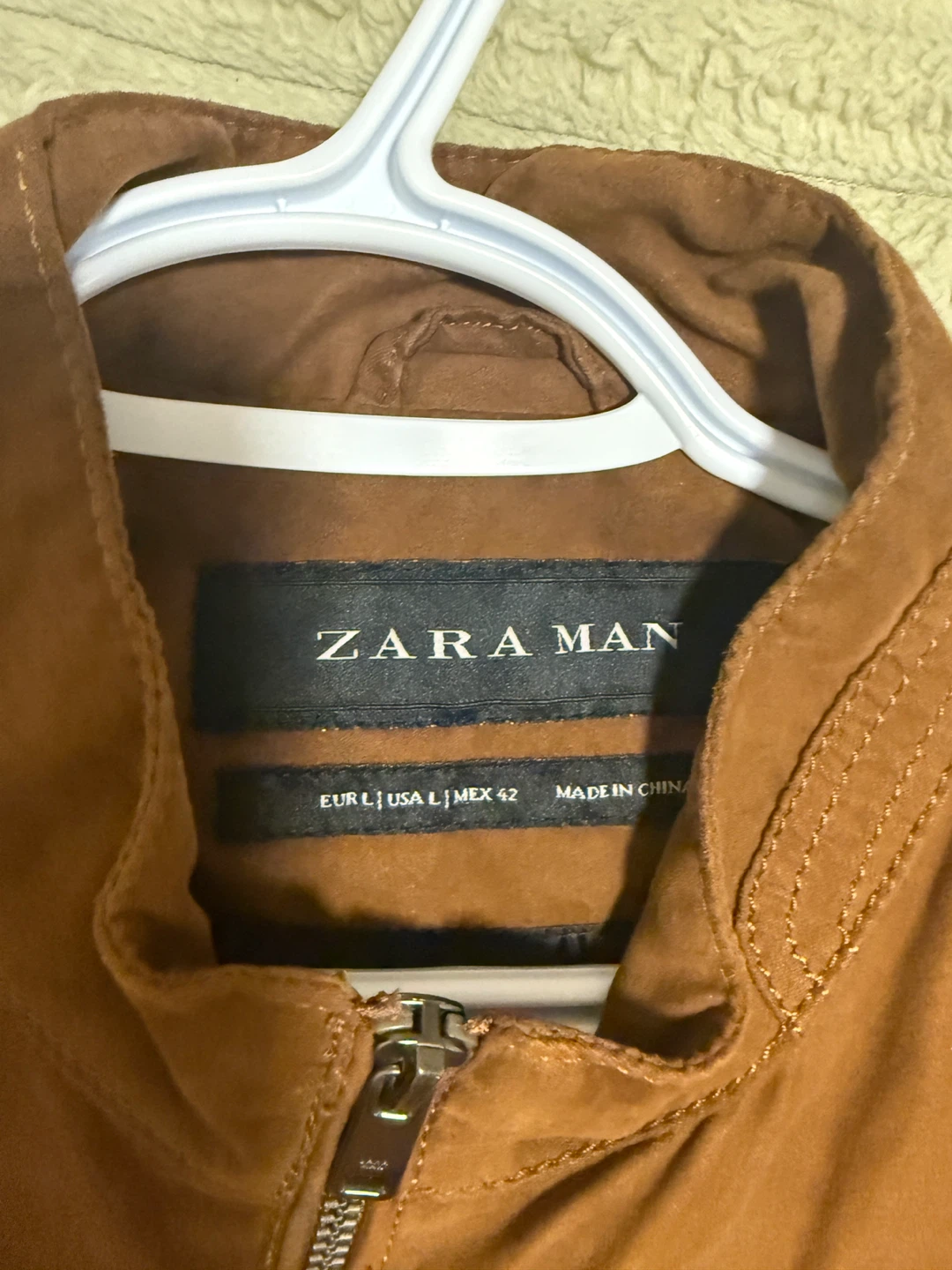 Brown Zara Man Bomber Jacket - Large - photo 2