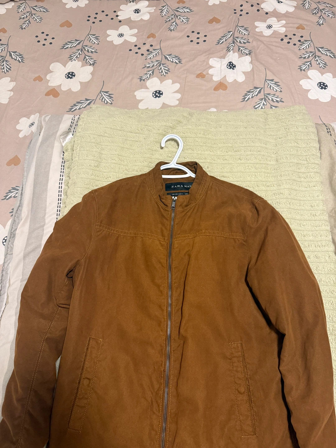 Brown Zara Man Bomber Jacket - Large