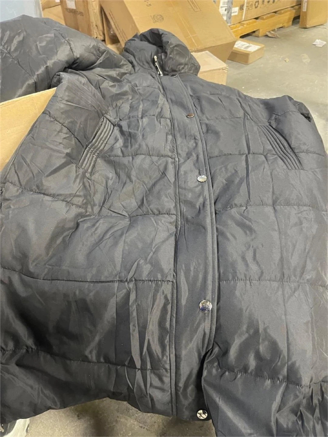 Black Puffer Winter Coat - Size XL - photo 2