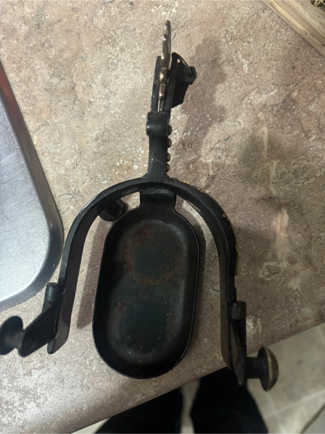 Vintage Metal Spurs with Rowel