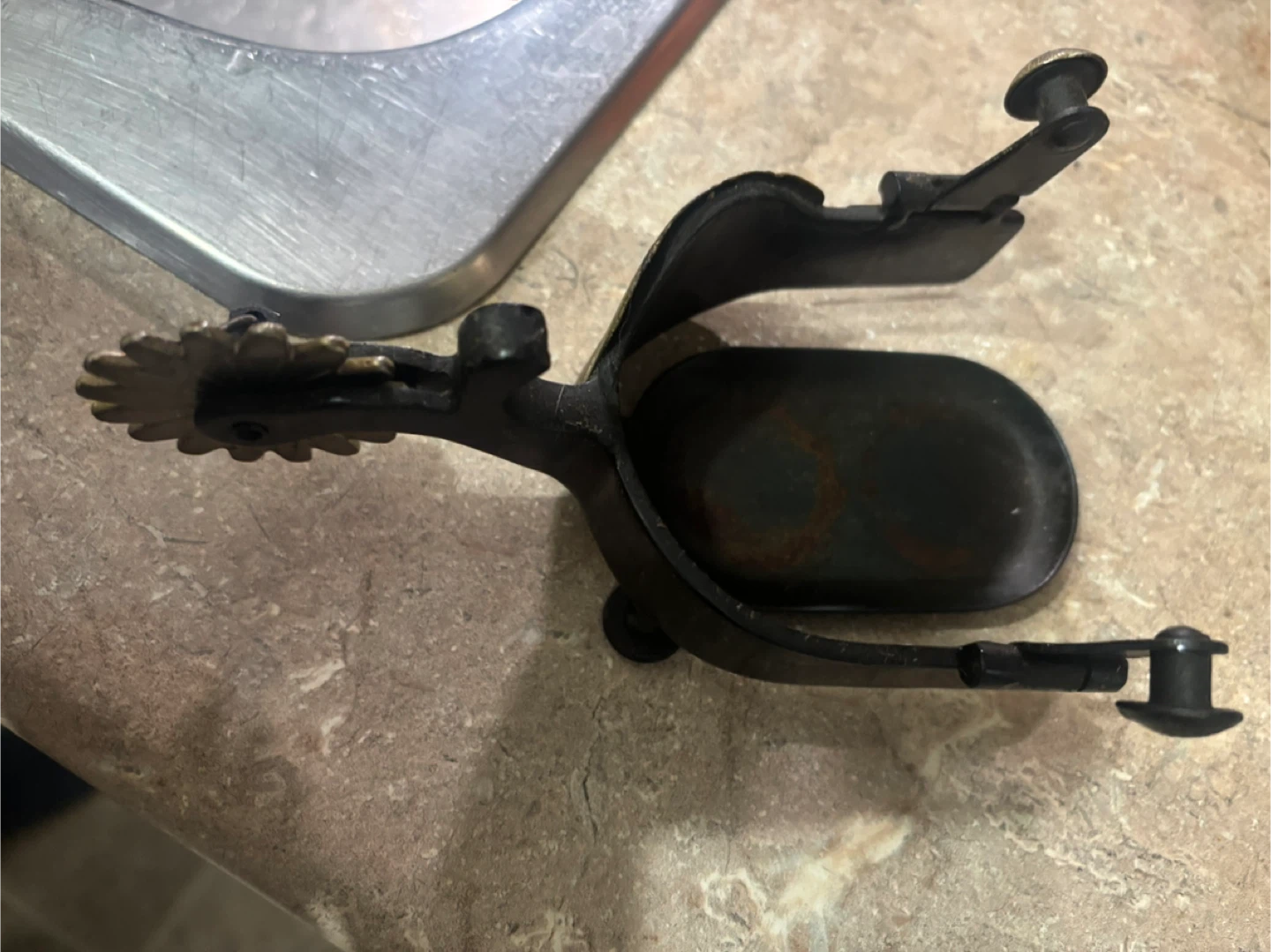 Vintage Metal Spurs with Rowel - photo 2