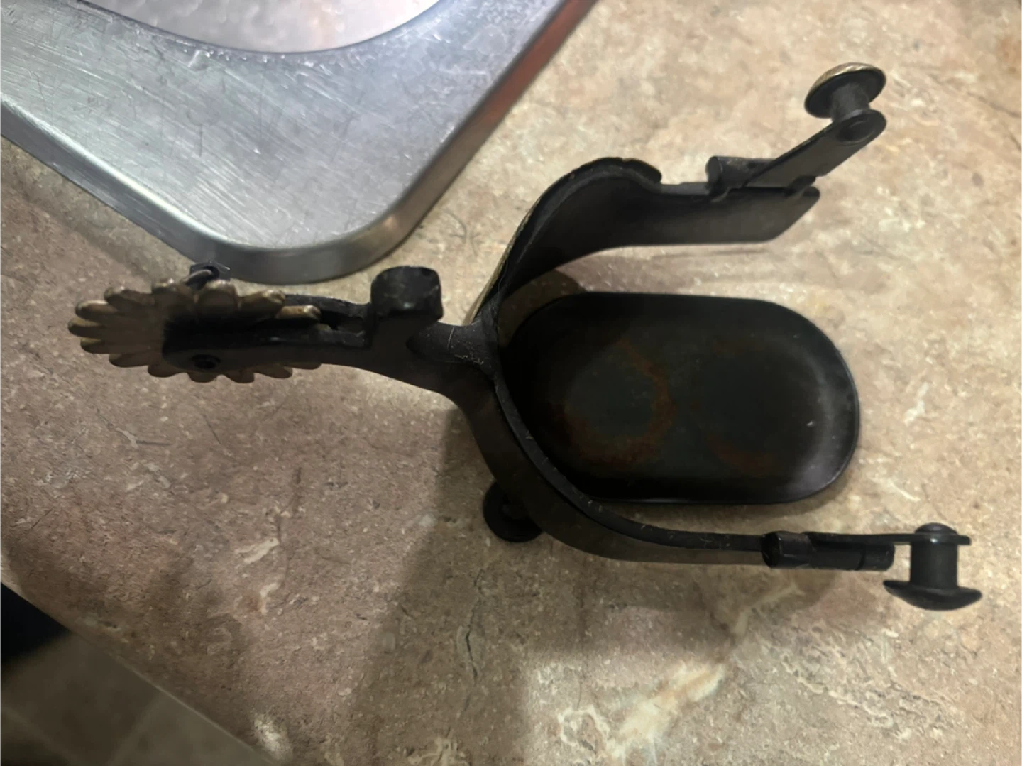 Vintage Metal Spurs with Rowel - photo 3
