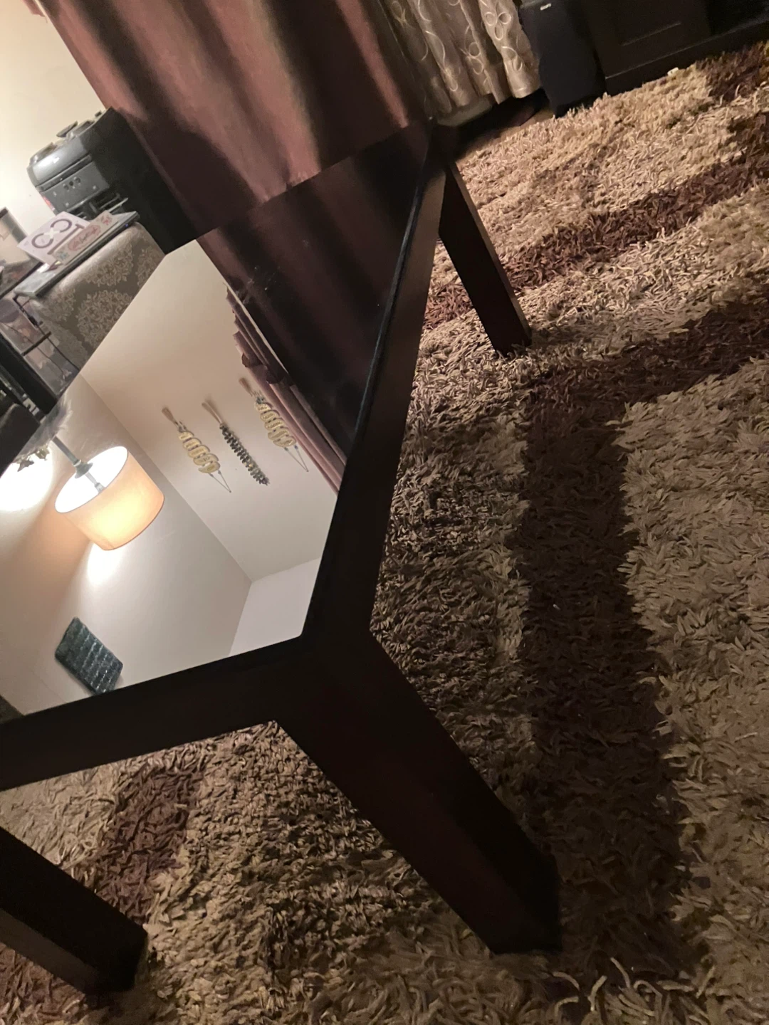 Dark Wood and Glass Coffee Table - photo 3
