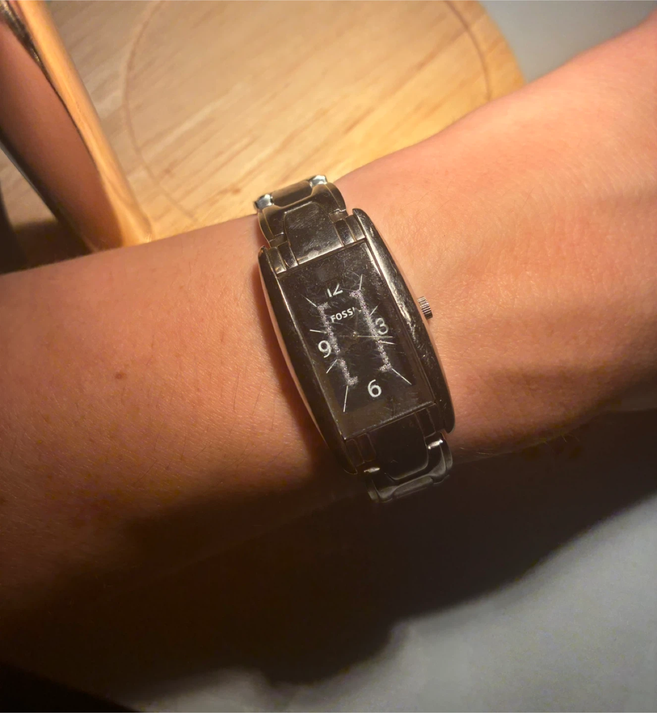 Fossil Women's Rectangular Stainless Steel Watch