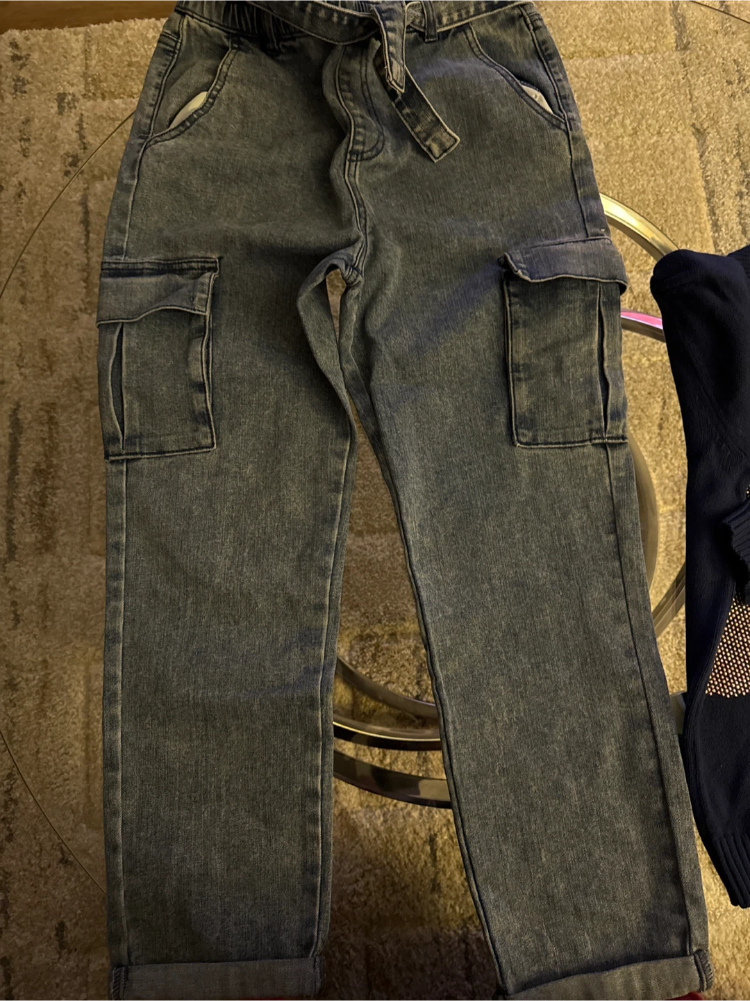 Epic Threads Blue Unicorn Sweater & Cargo Pants Set - Girls XL - photo 3