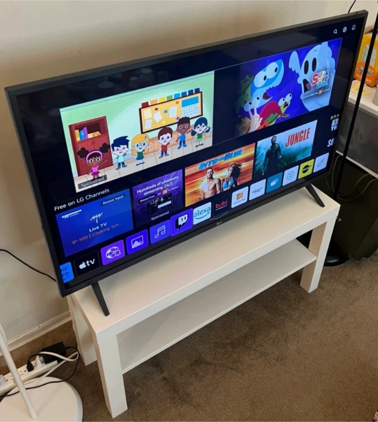 IKEA Modern Wooden Lack TV Stand (TV Bench), White - photo 3