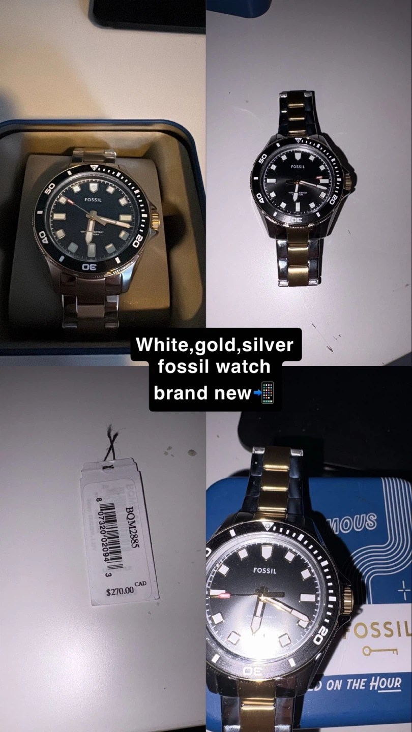 Fossil Men's Watch - Silver, Gold, Black Dial