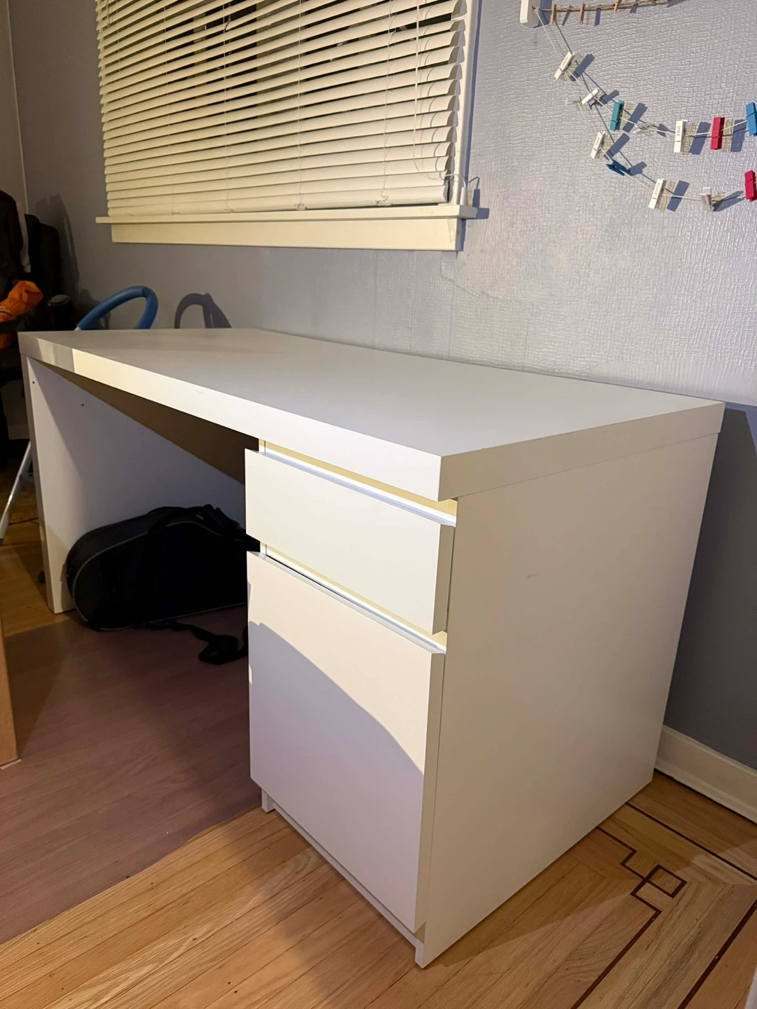 White Desk with Drawers