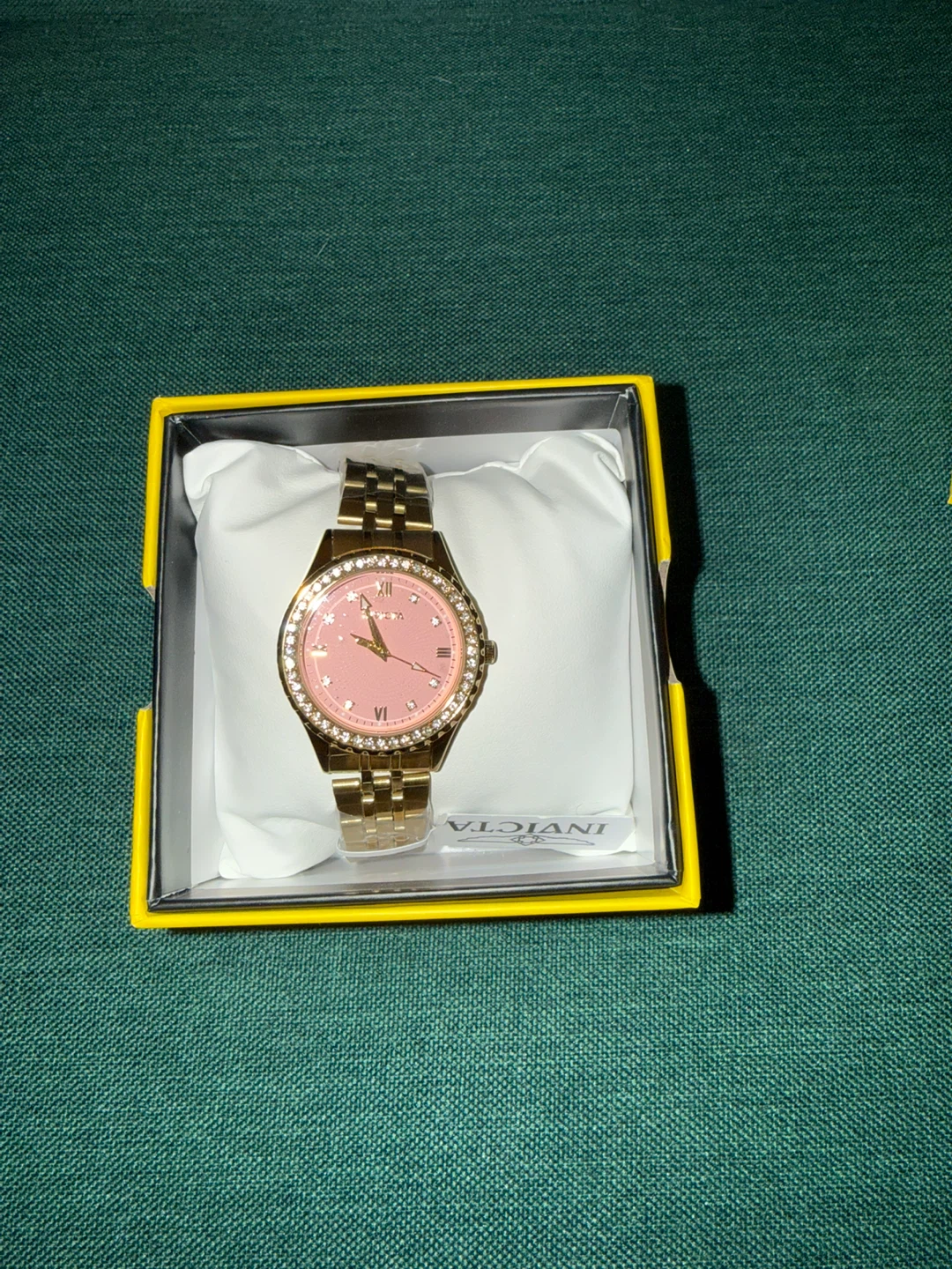 Invicta Women's Watch - Pink Dial, Gold Tone, Crystal Accents
