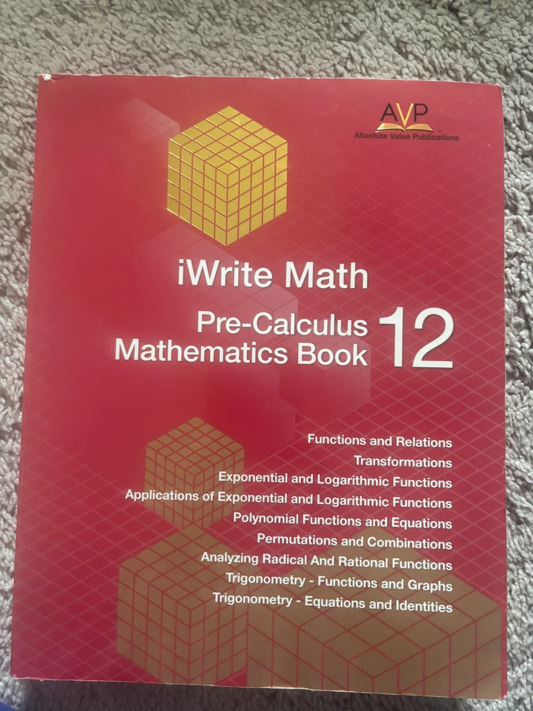 iWrite Math 12 Pre-Calculus Mathematics Book