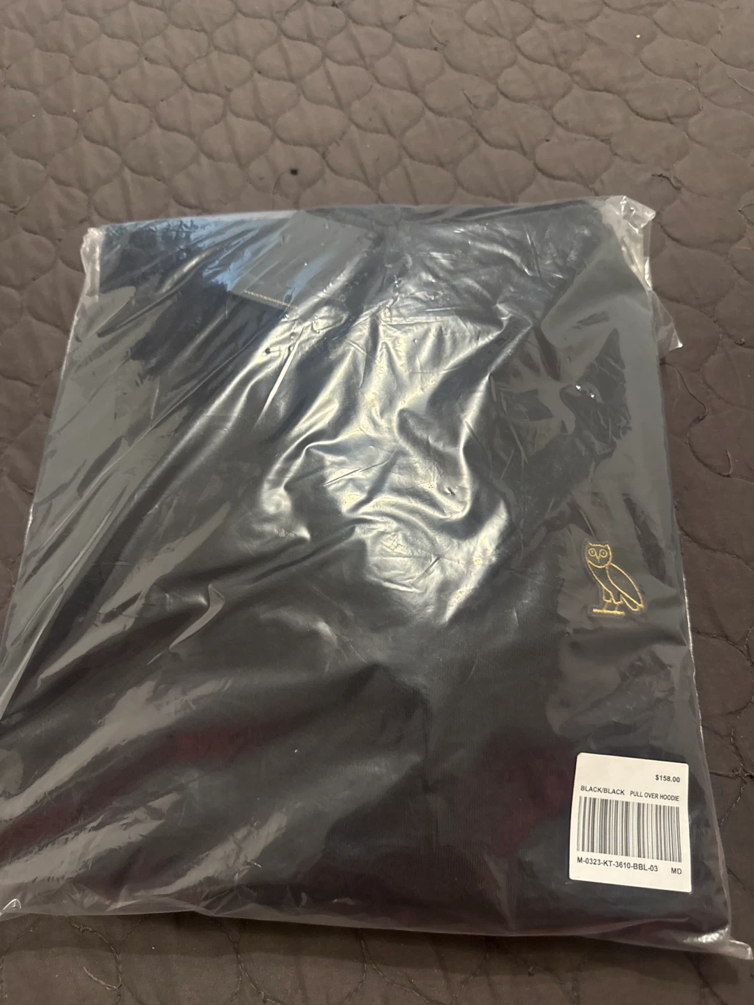 October's Very Own (OVO) Black/Black Pull Over Hoodie - Medium