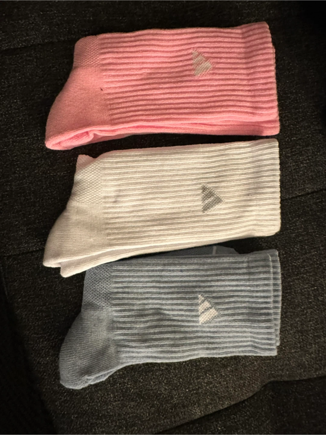 Adidas Ankle Socks 3-Pack - Pink, White, Grey