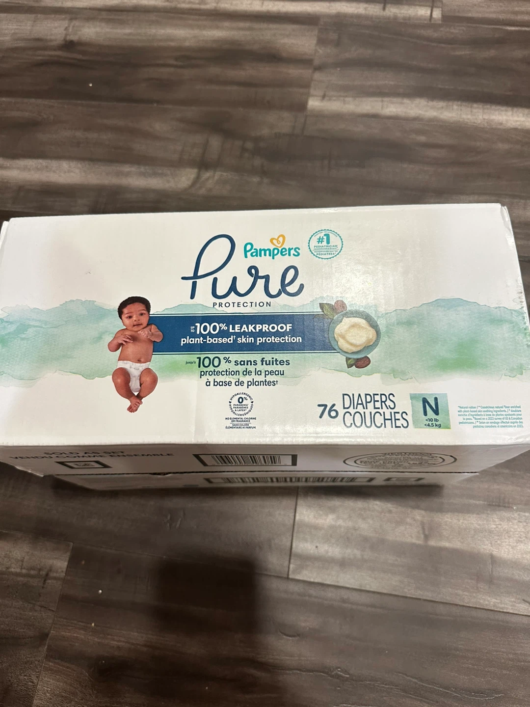 Pampers Pure Protection Size N Diapers - 76 Count