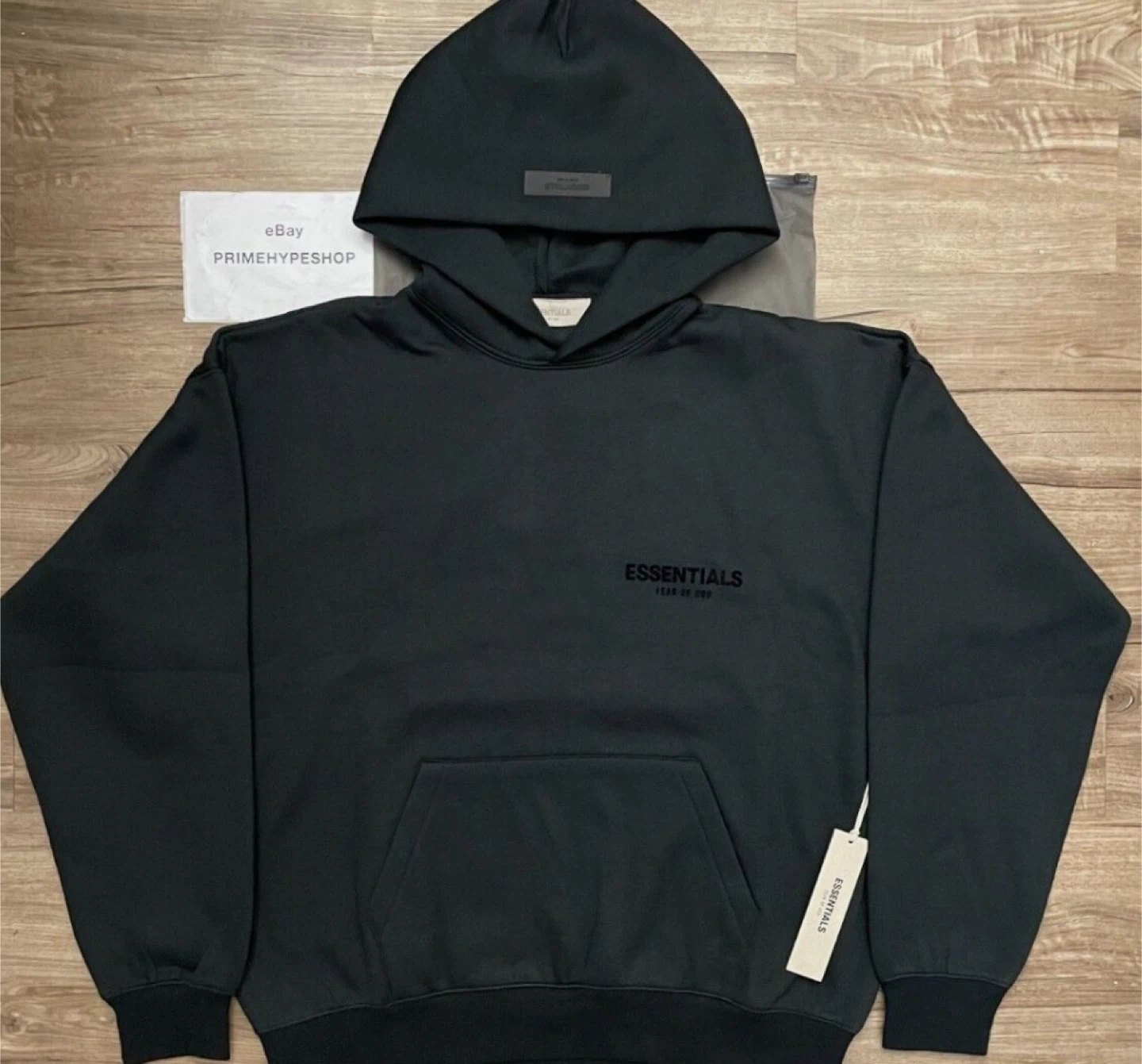 Fear of God ESSENTIALS Black Hoodie