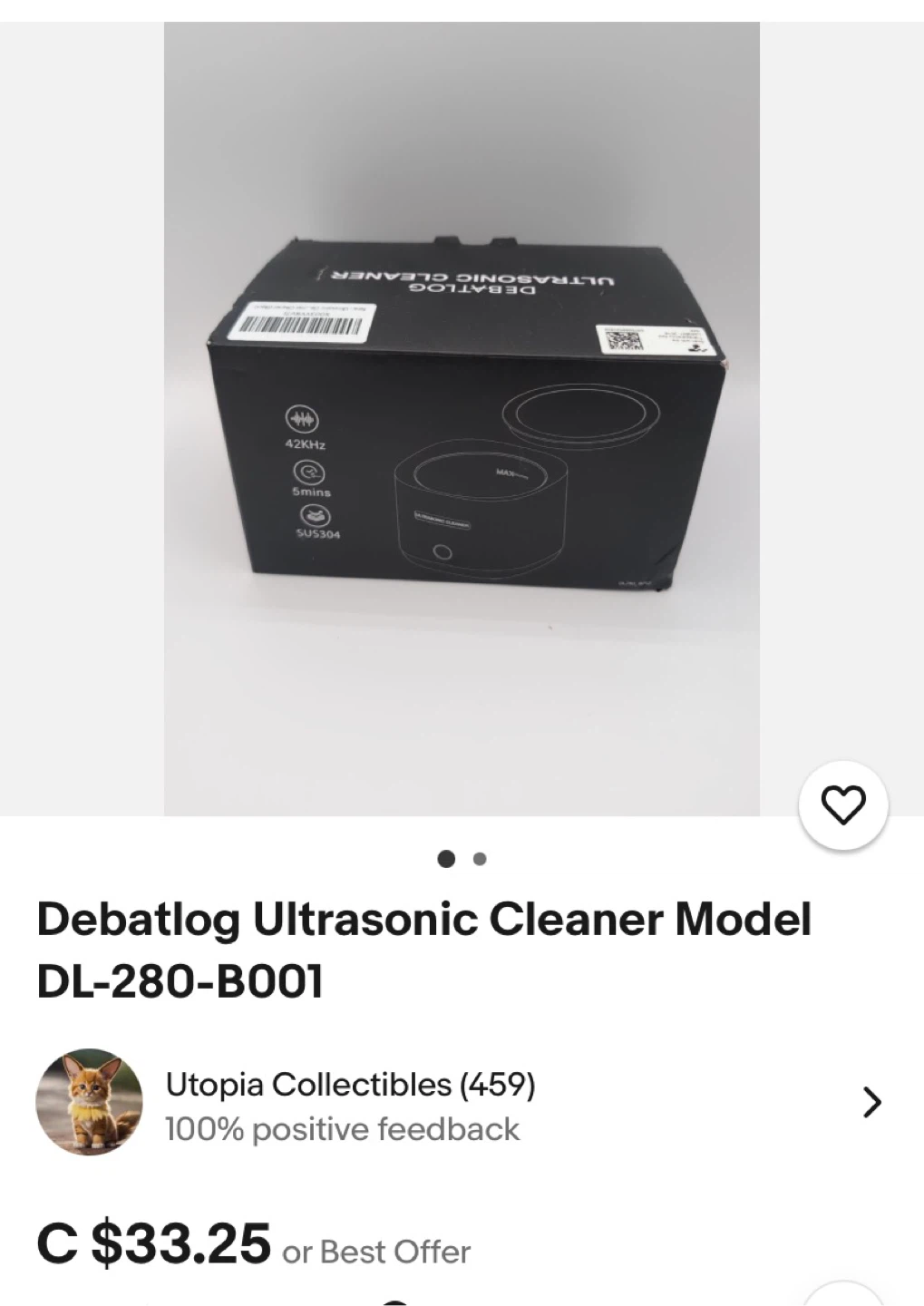 Debatlog Ultrasonic Retainer and jewelry Cleaner Machine - photo 2