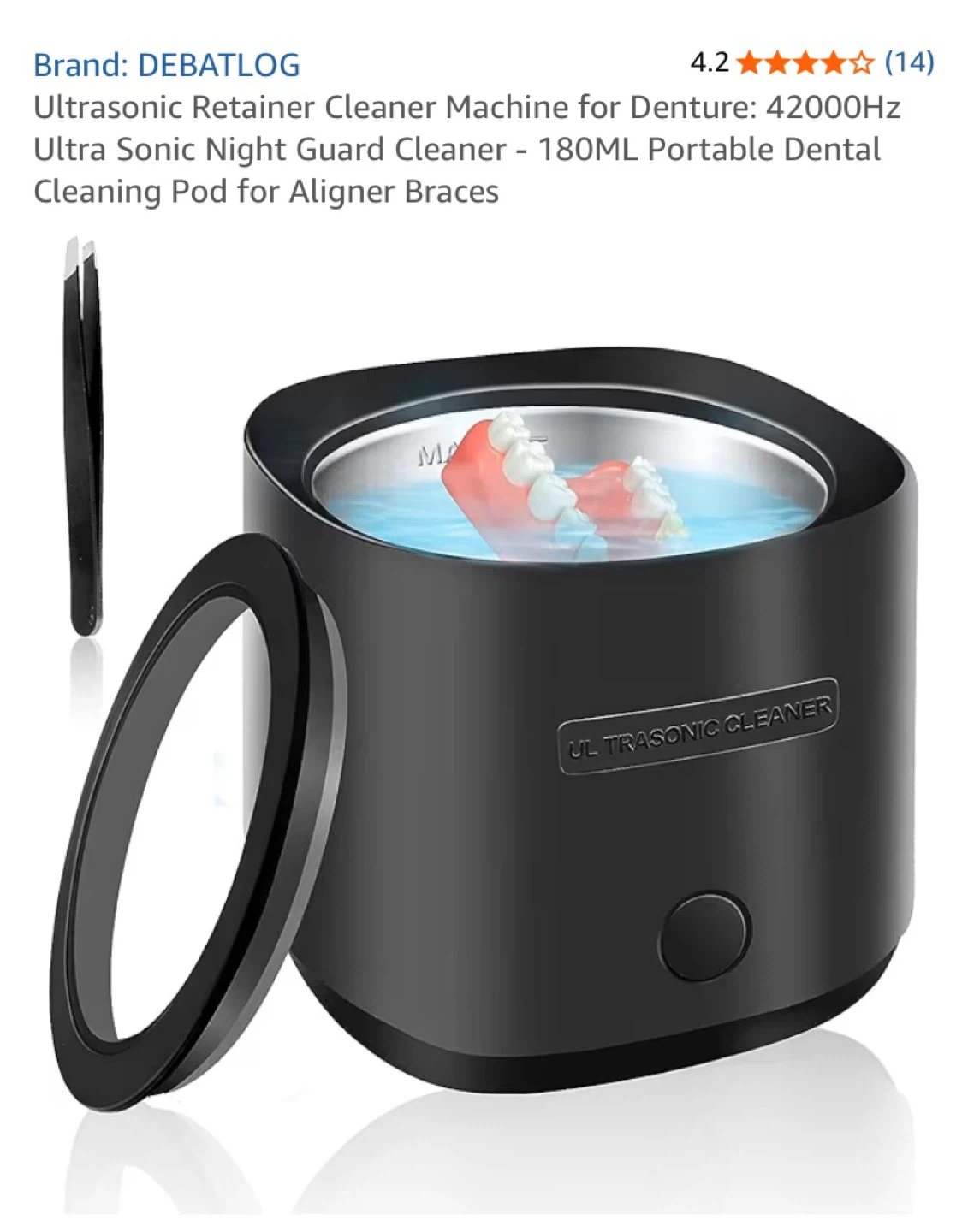 Debatlog Ultrasonic Retainer and jewelry Cleaner Machine