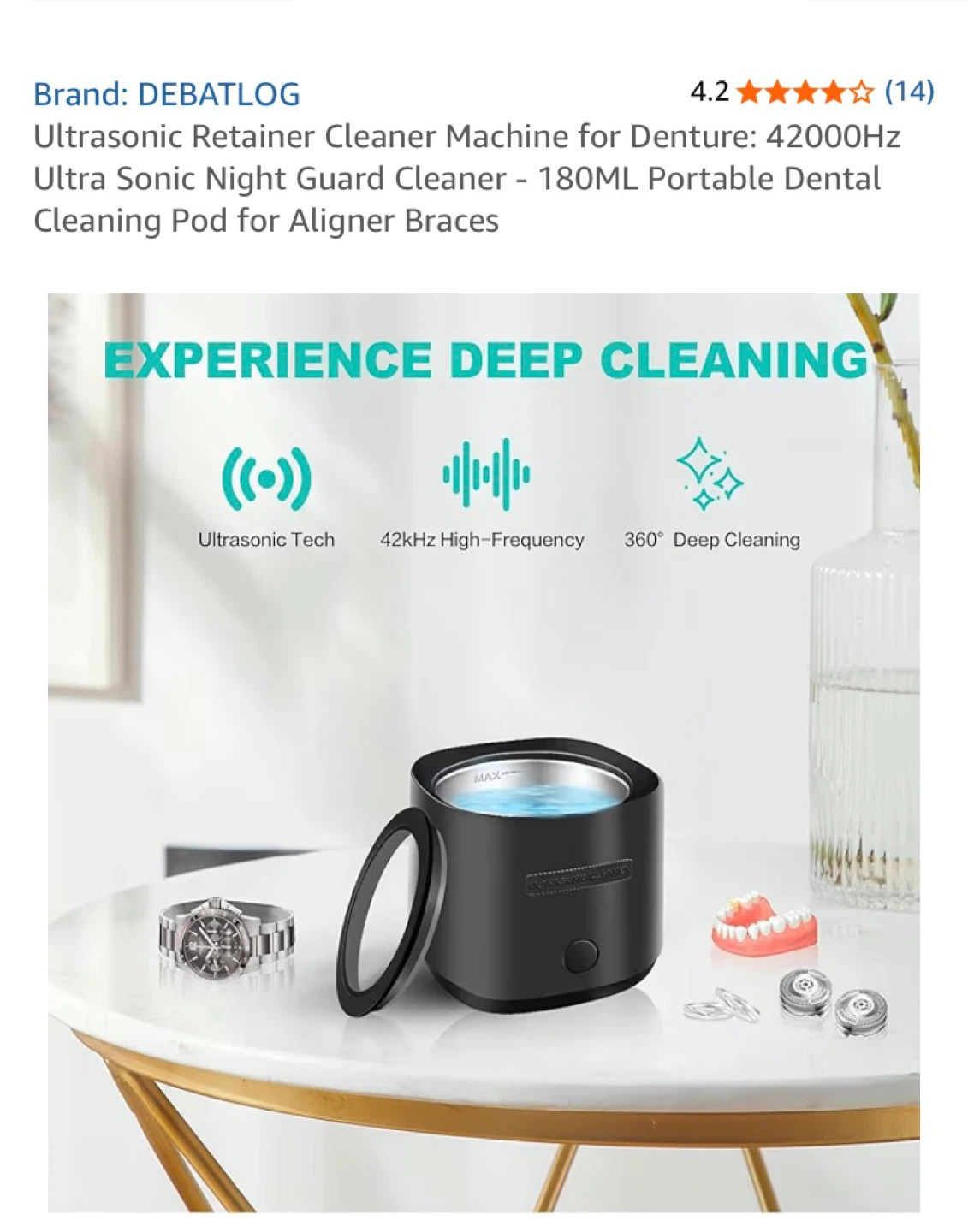 Debatlog Ultrasonic Retainer and jewelry Cleaner Machine - photo 4