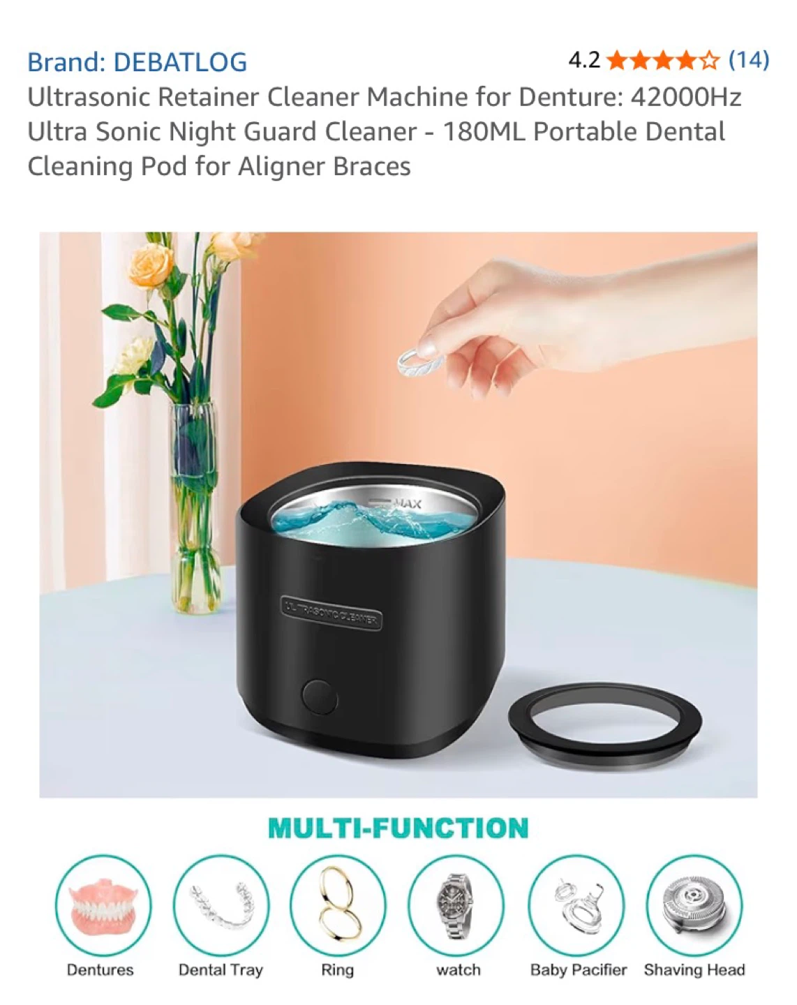 Debatlog Ultrasonic Retainer and jewelry Cleaner Machine - photo 5
