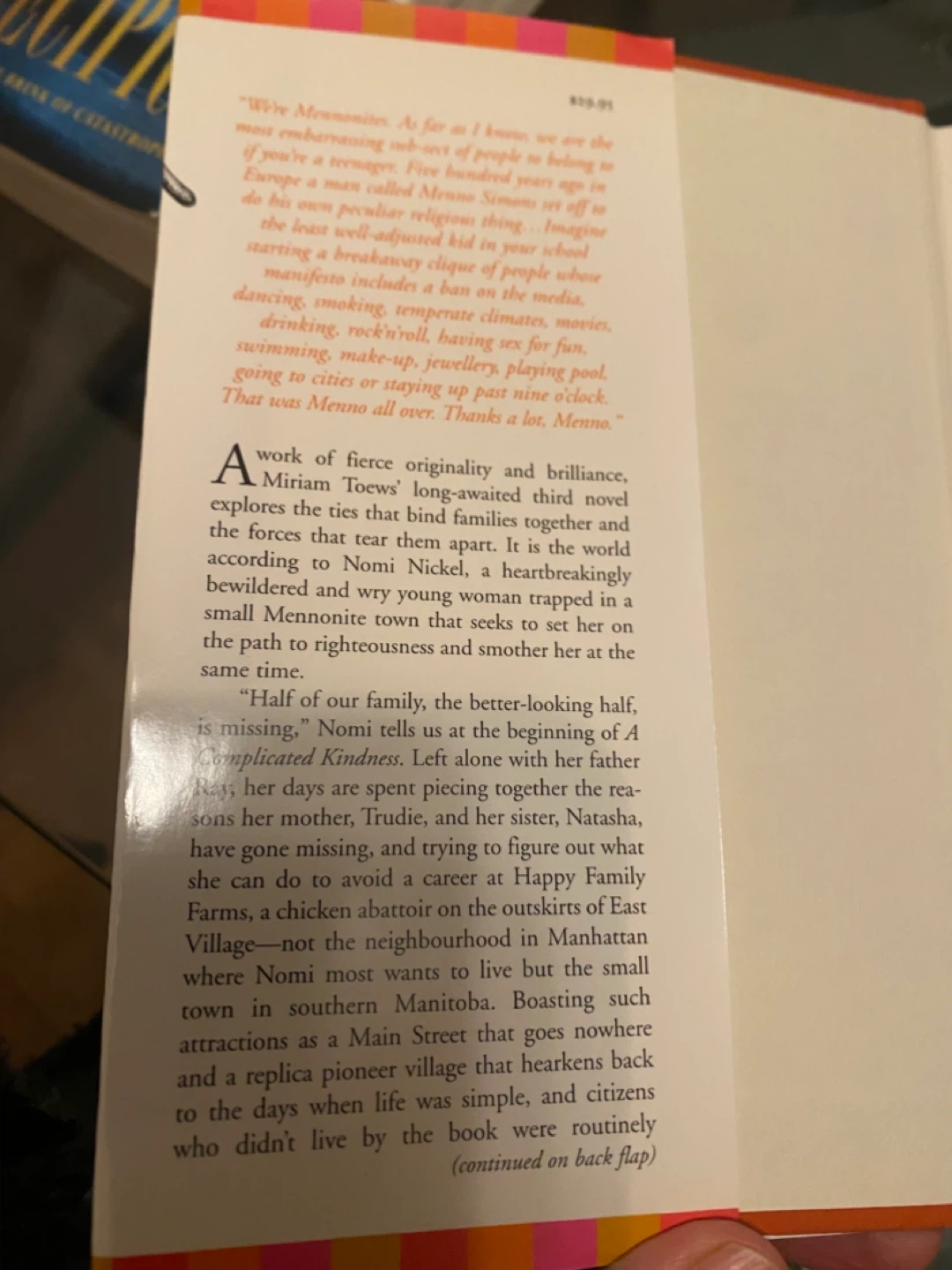 A Complicated Kindness Novel by Miriam Toews - photo 3