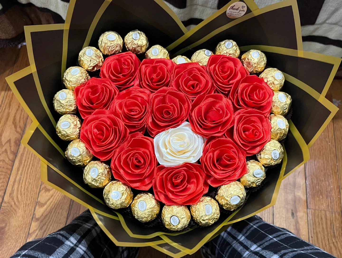 Ferrero Rocher Chocolate Bouquet with Faux Roses