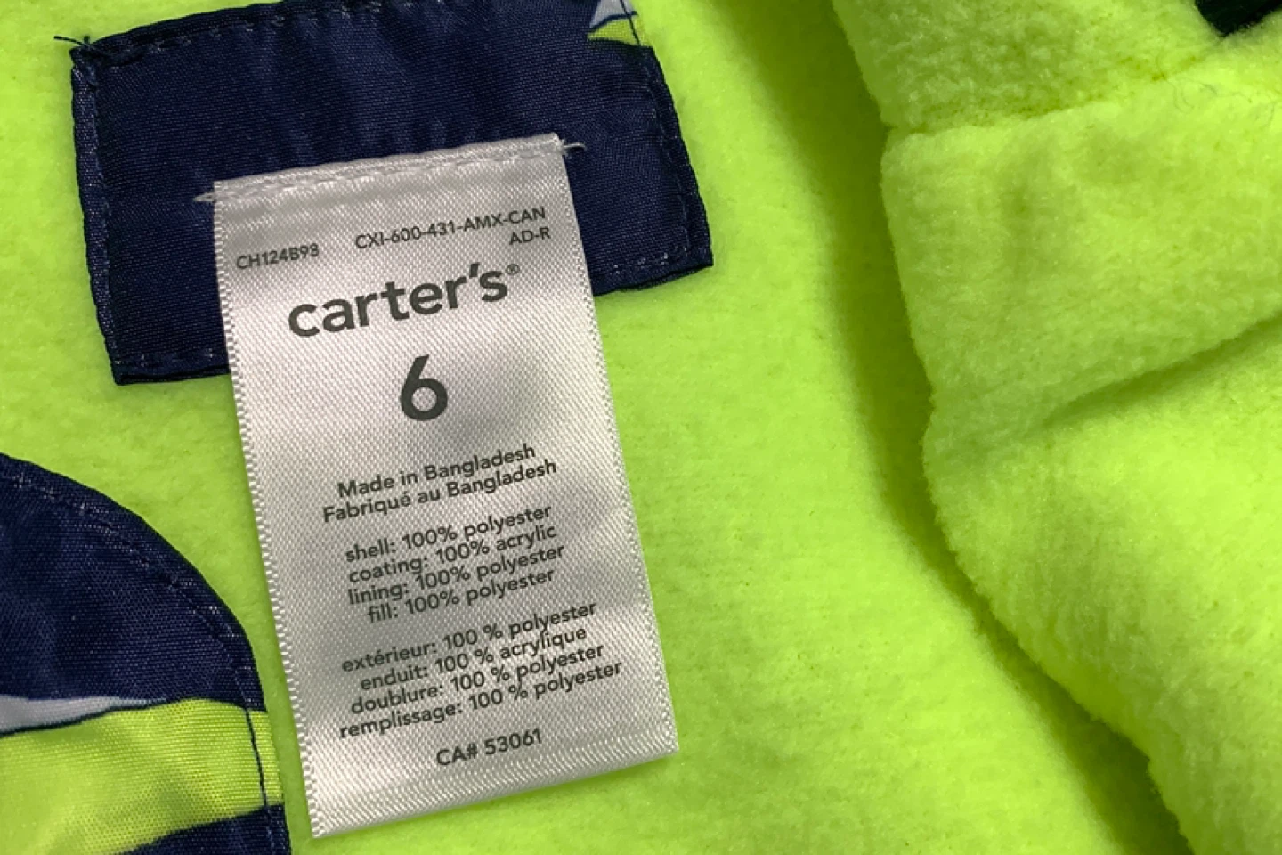 Kids Spring Coat Size 6 Water Resistant Fleece Lined Rain Coat - photo 2