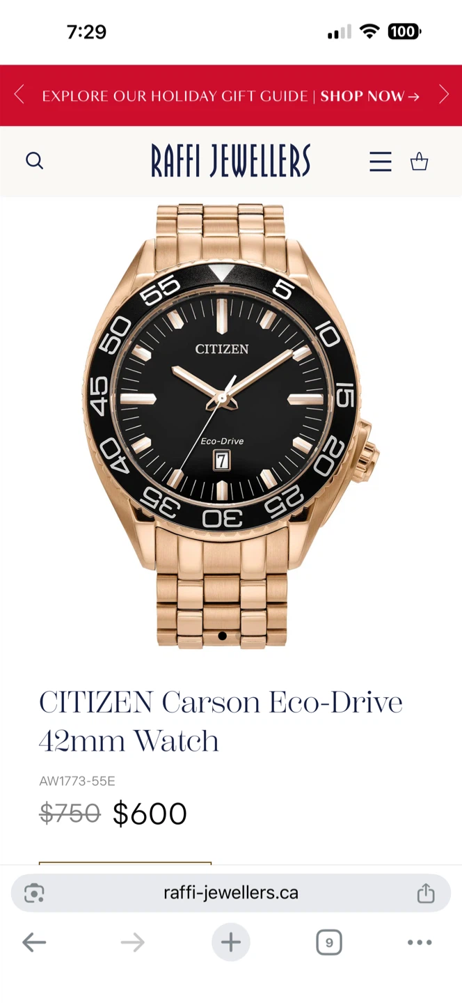 Citizen Carson Eco-Drive Watch
