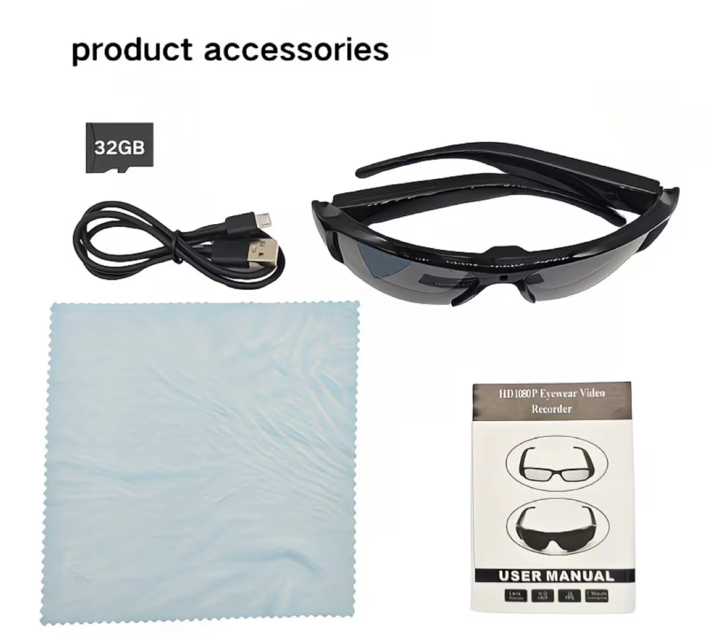 1080P HD Video Recording Glasses with TF Card Slot - photo 5