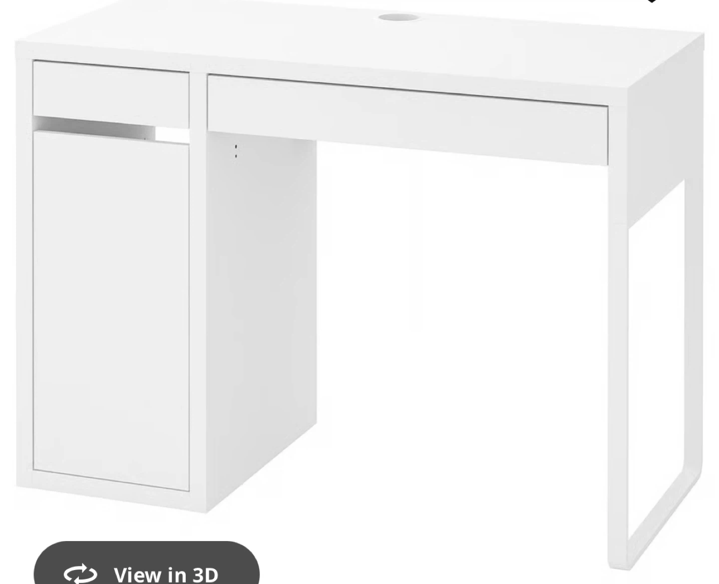 White Desk with Drawers