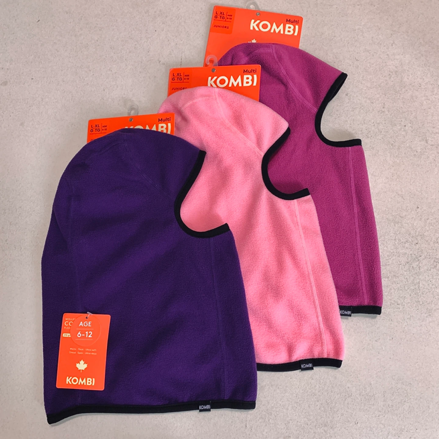 Kombi Kids Fleece Balaclava Winter Hat Ski Mask/Gaiter NEW