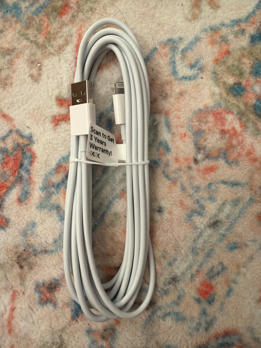 White USB to Lightning Cable