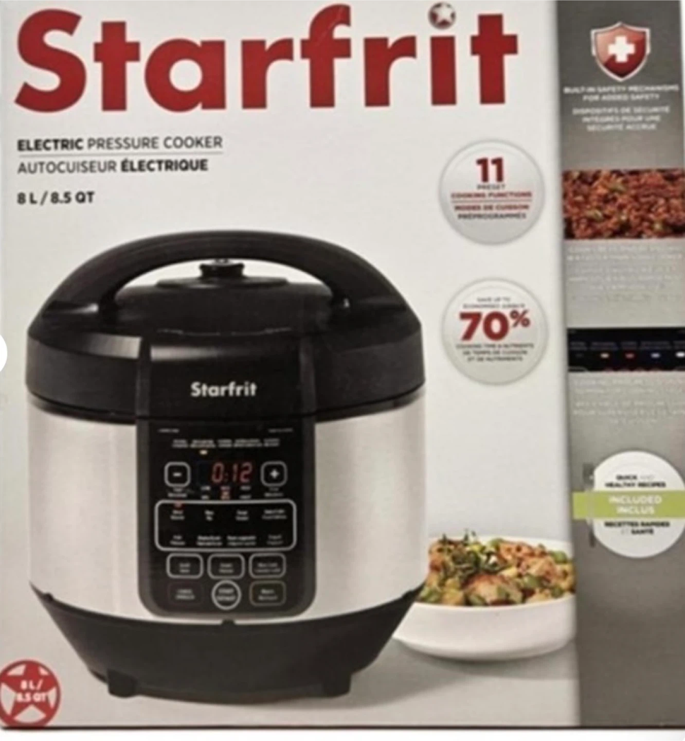 Starfrit Electric Pressure Cooker 8L/8.5 QT - photo 2