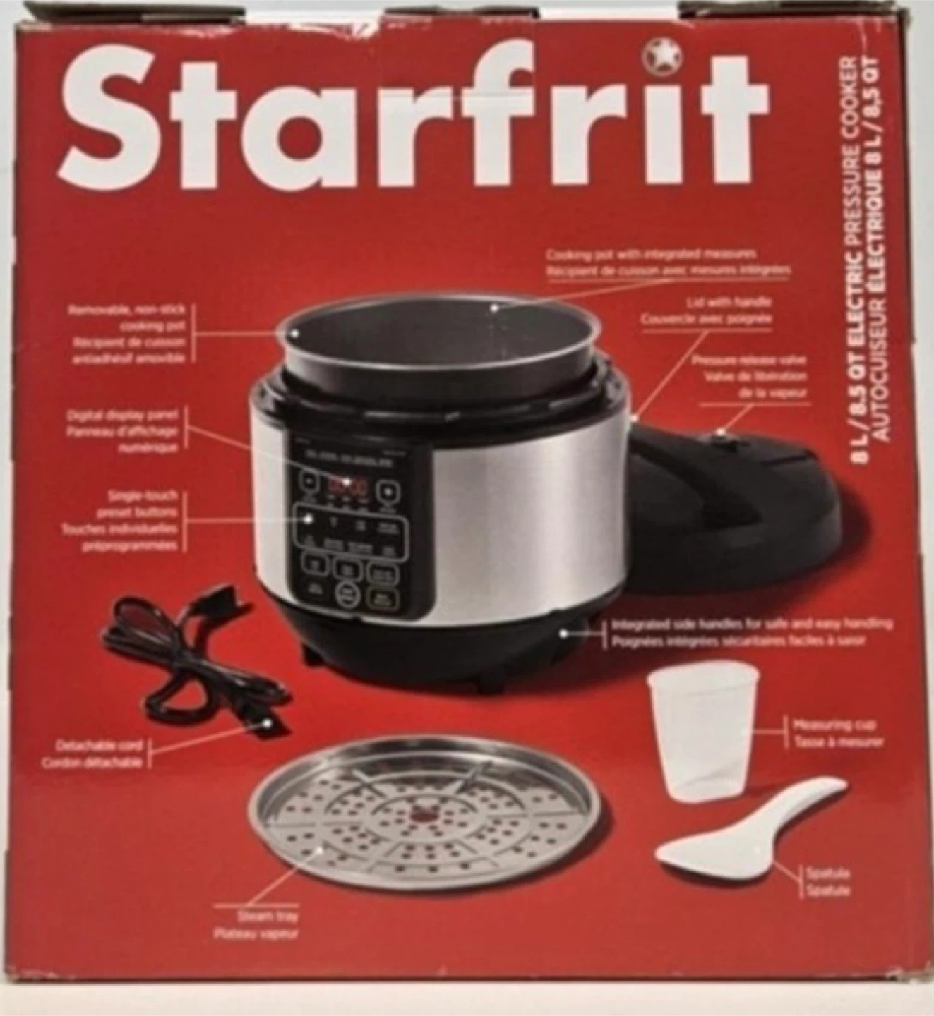 Starfrit Electric Pressure Cooker 8L/8.5 QT
