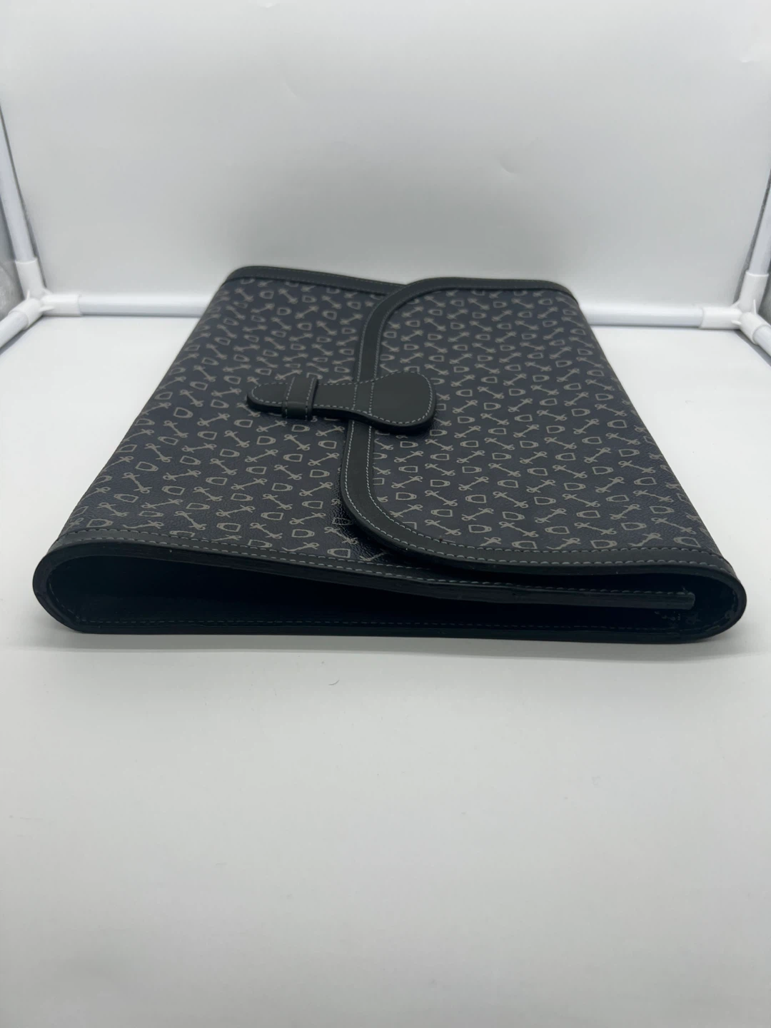 WHY INTERNATIONAL VINTAGE Monogram Coated Canvas Leather Clutch - photo 4