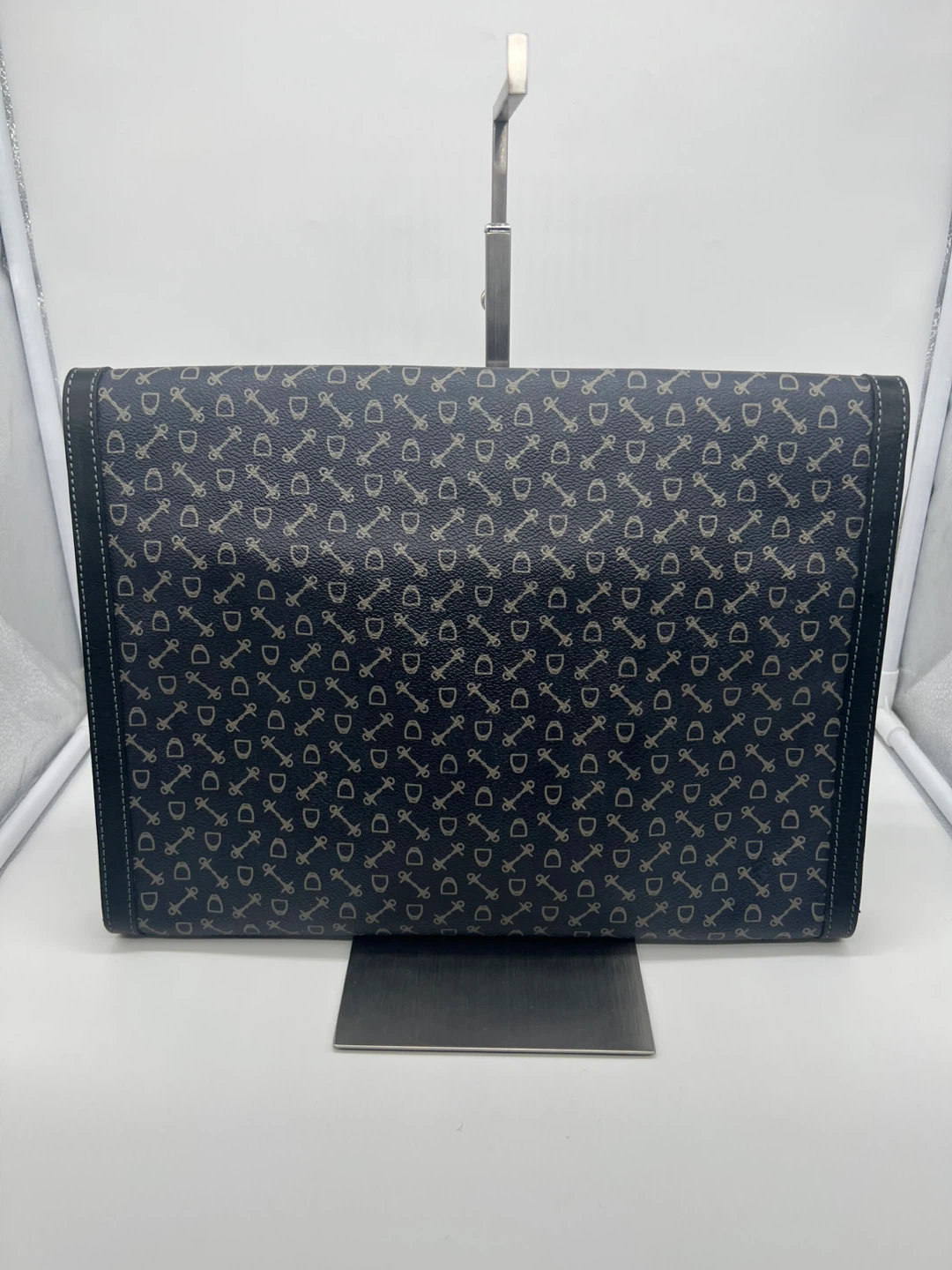 WHY INTERNATIONAL VINTAGE Monogram Coated Canvas Leather Clutch - photo 3