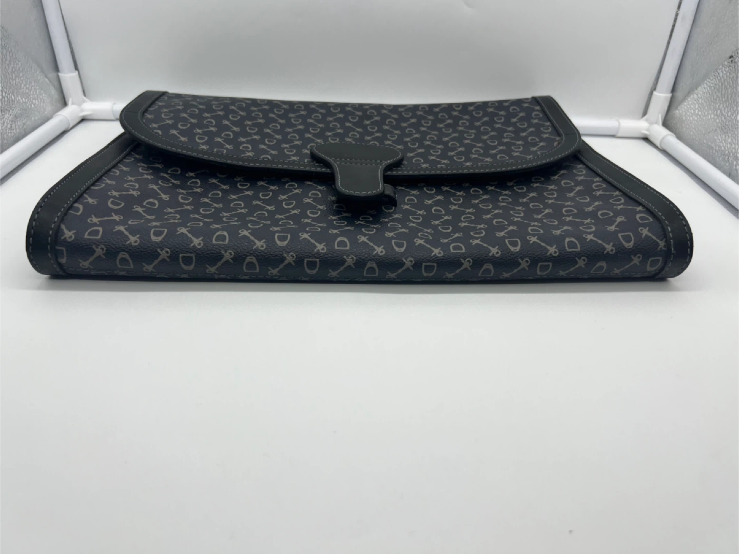 WHY INTERNATIONAL VINTAGE Monogram Coated Canvas Leather Clutch - photo 5