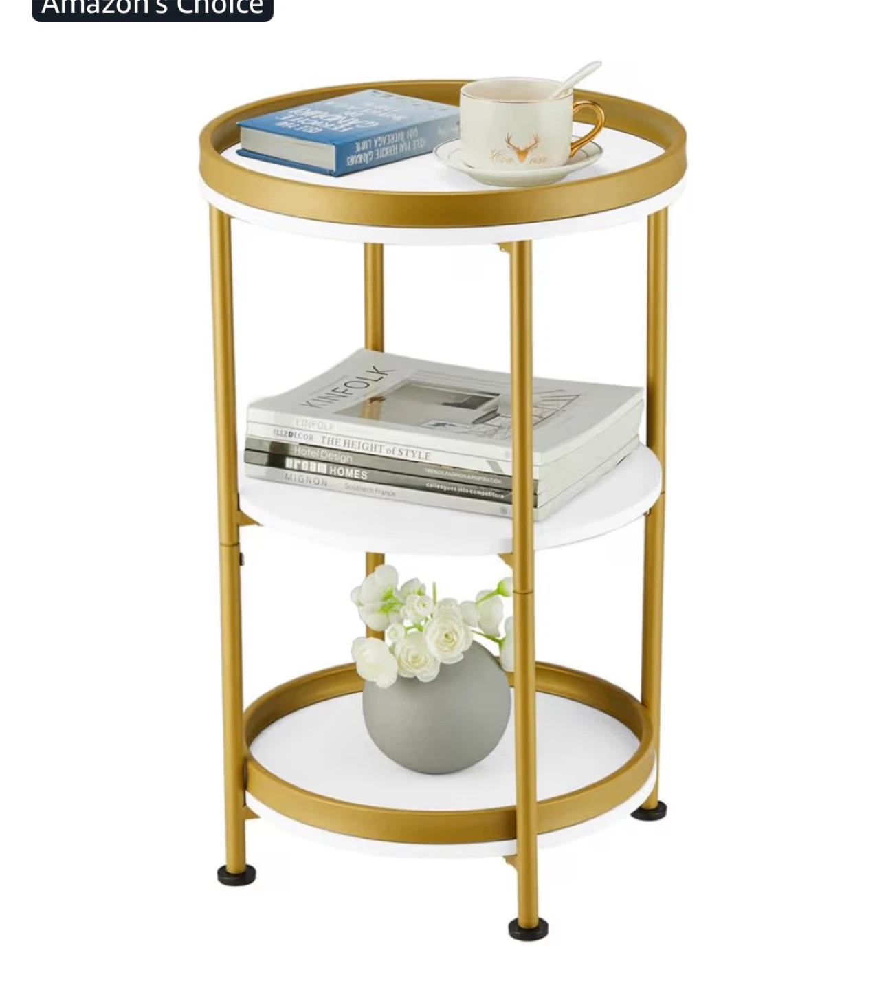 3-Tier Round Side Table