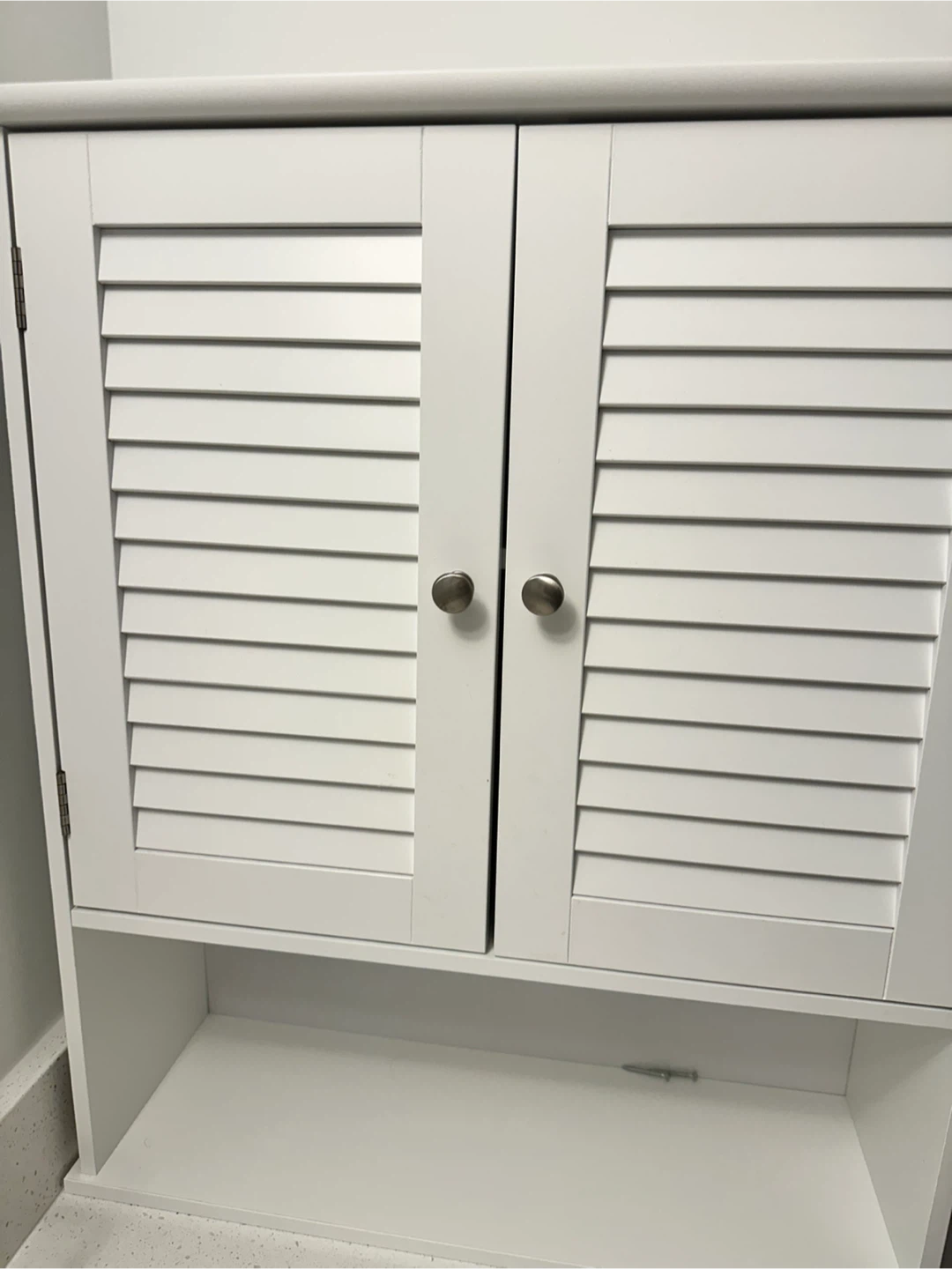 White Wall-Mounted Cabinet with Double Doors - photo 2