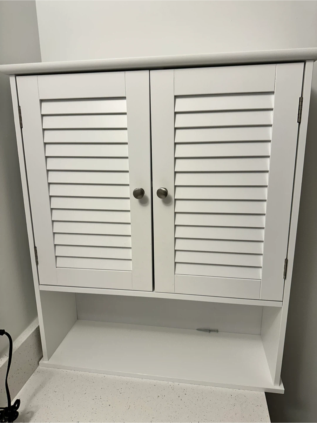 White Wall-Mounted Cabinet with Double Doors - photo 3