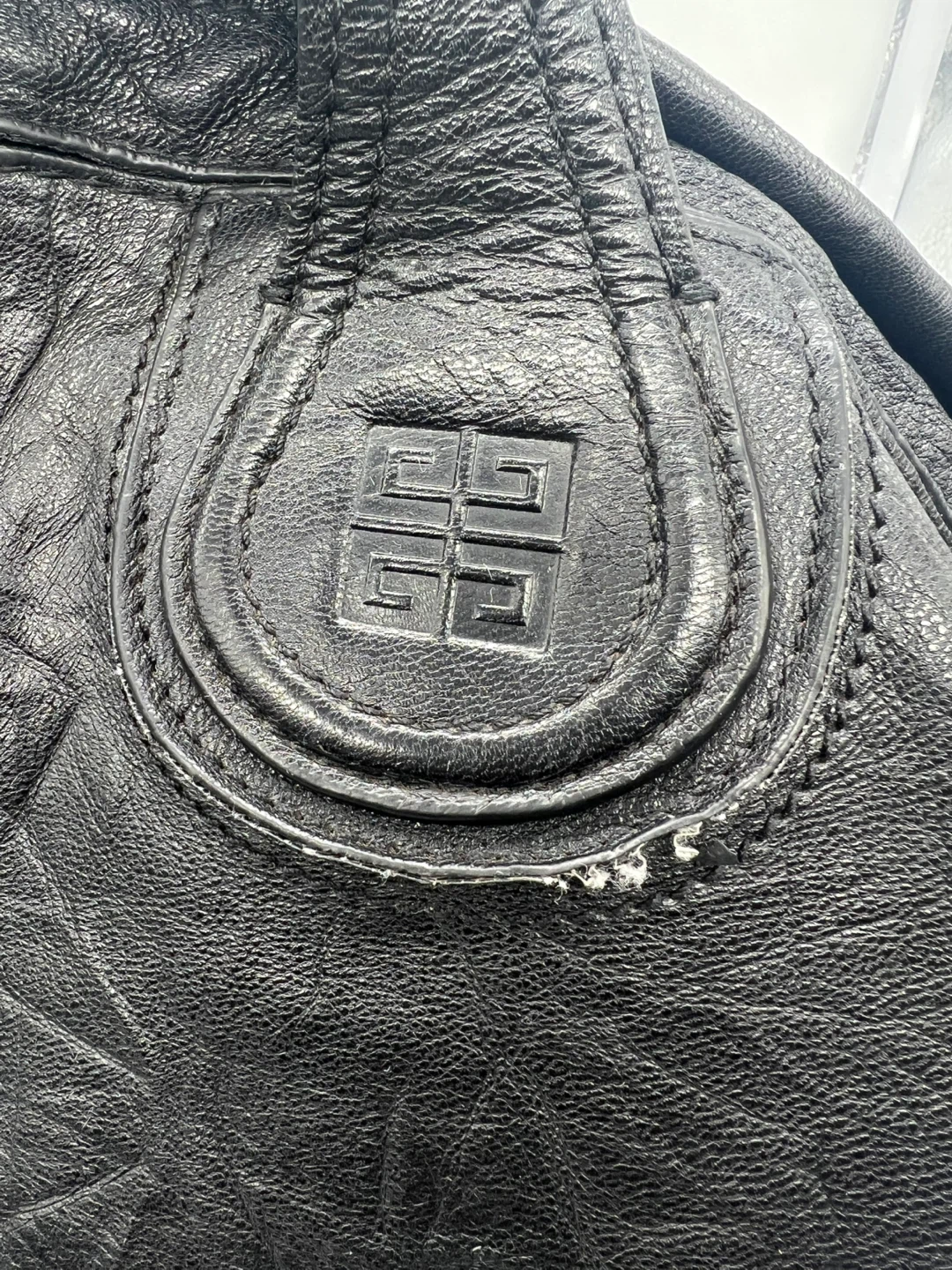 GIVENCHY Nightingale Vintage Y2K Black Leather Tote Top Handle - photo 2