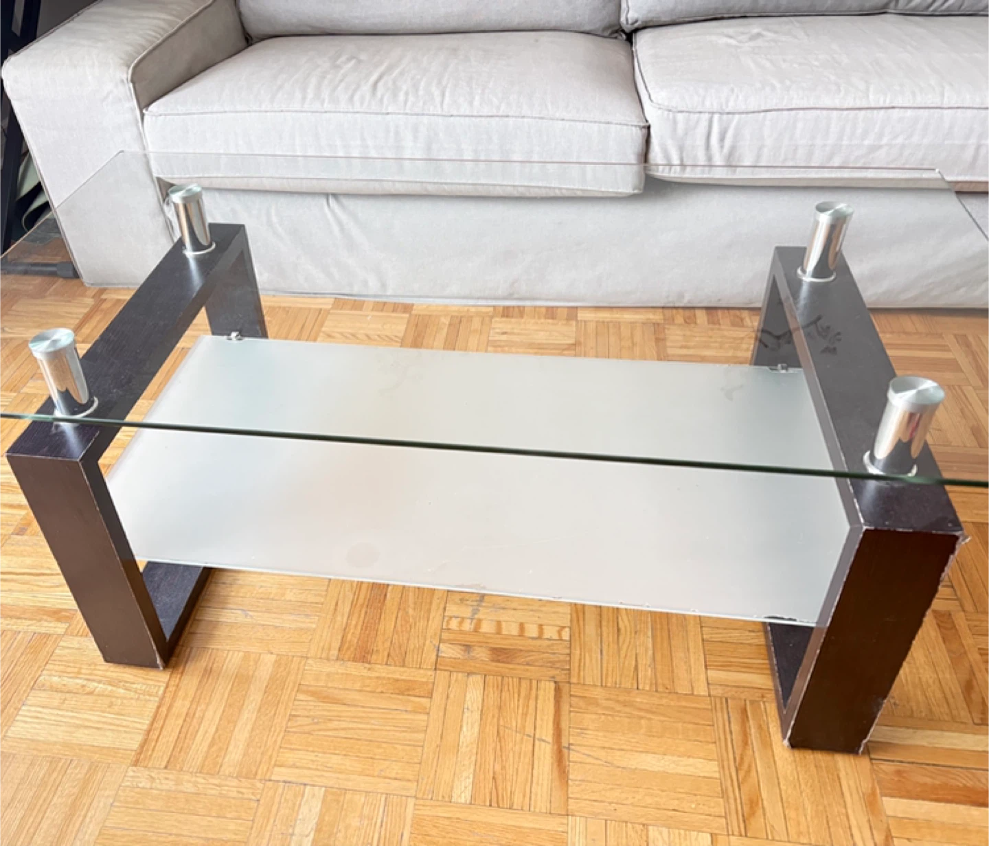 MOVING SALE - Modern Glass Coffee Table - photo 2