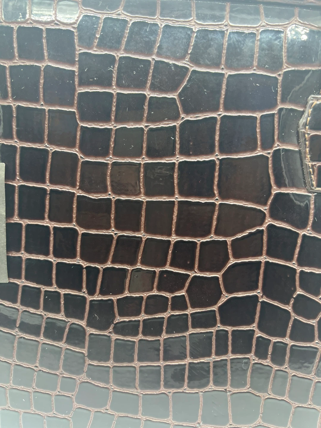 NEW JEANNE LOTTIE Vintage Brown Croc Embossed Leather Bag - photo 3